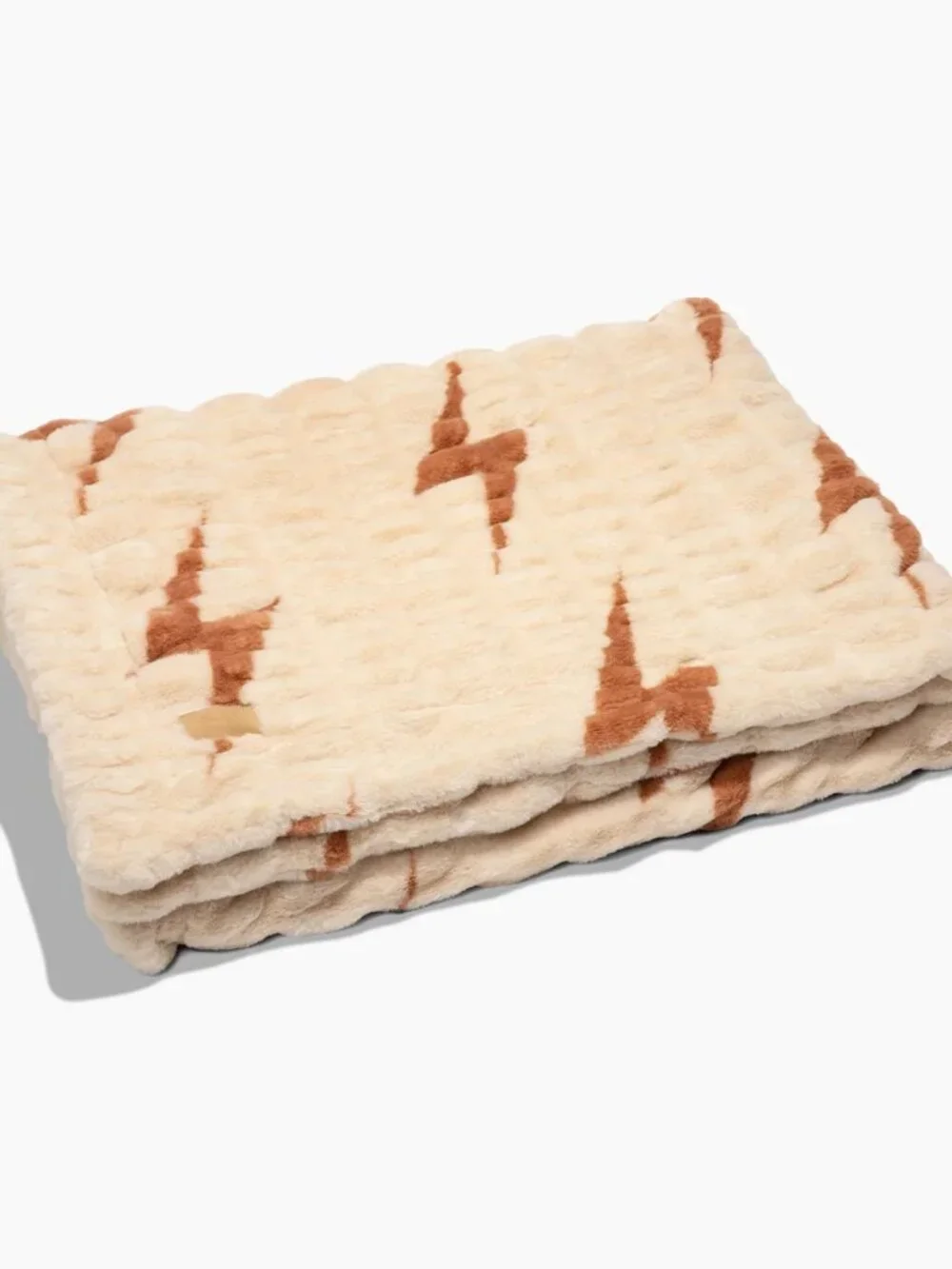 Lola Blankets x Aviator Nation Large Beige/Copper Bolt Blanket 60 x 72